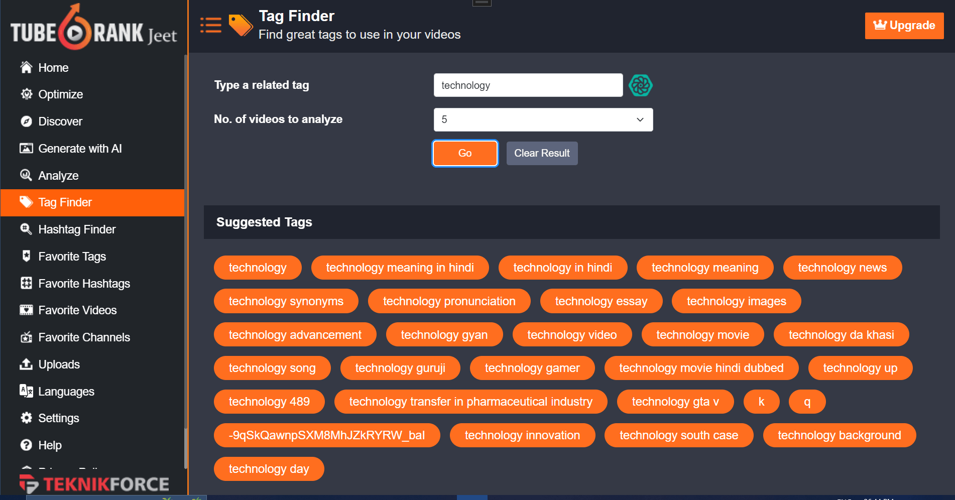 tuberank jeet 6 ai tag finder