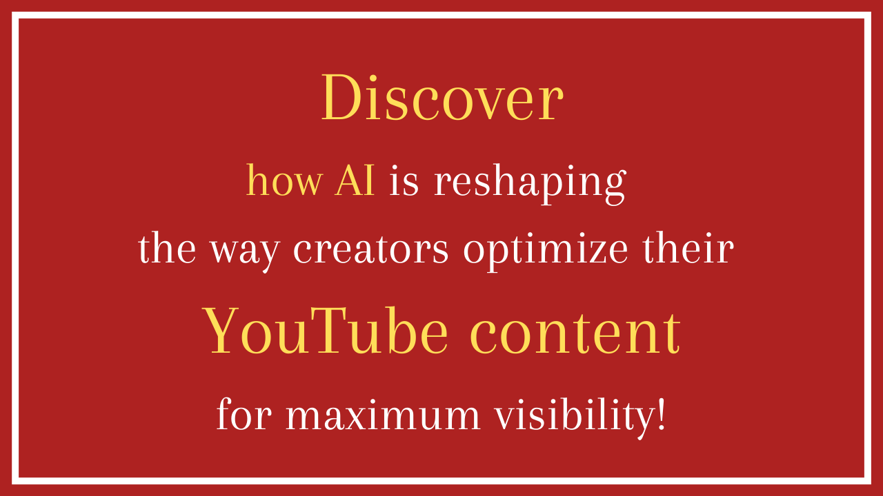 How AI is Revolutionizing YouTube SEO for Content Creators